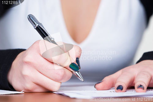 Image of Writing girl