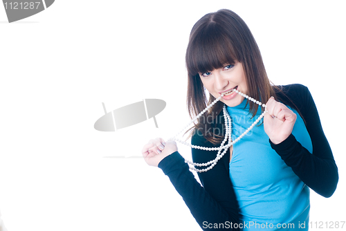 Image of Girl with beads