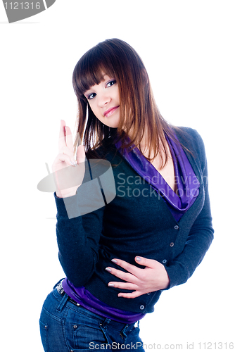 Image of Girl with crossed fingers