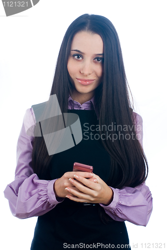 Image of Girl with mobile phone