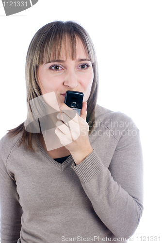 Image of Girl with mobile phone