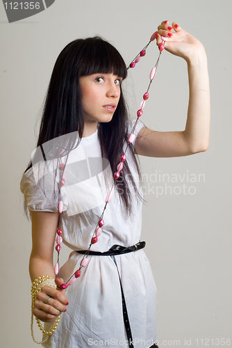 Image of Woman with beads