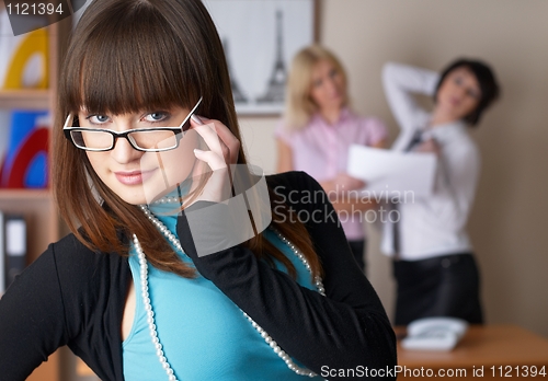 Image of Businesswoman with team
