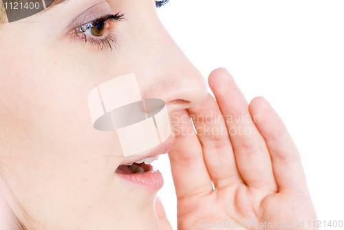 Image of Whispering woman