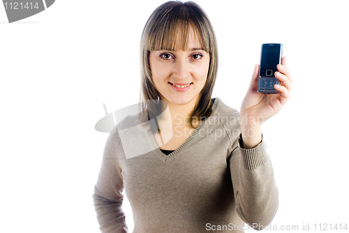 Image of Girl with mobile phone