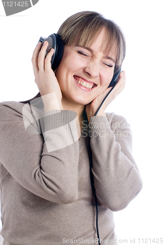 Image of Woman listening music