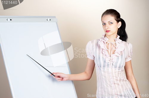 Image of Woman with presentation
