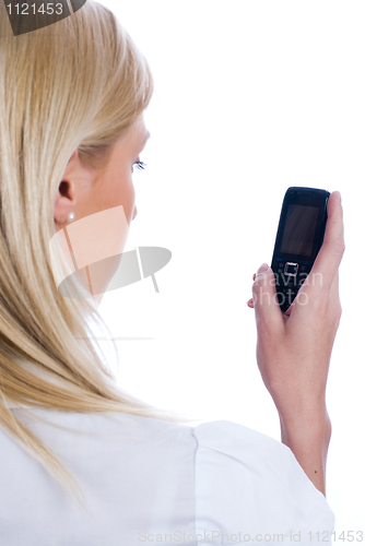 Image of Girl with mobile phone
