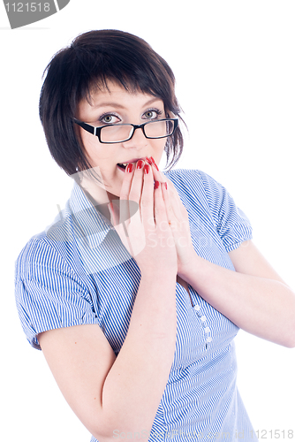 Image of Shocked young woman