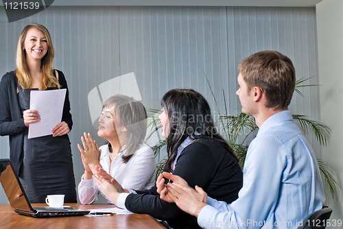 Image of Woman making a business presentation