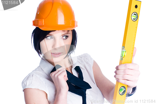 Image of Girl with level