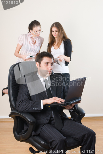 Image of Businessman with laptop