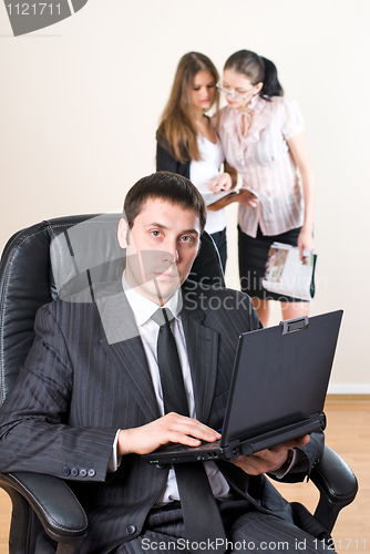 Image of Businessman with laptop