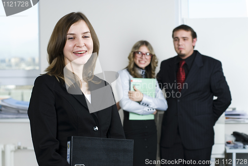 Image of Businesswoman with her team