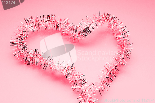 Image of Red Tinsel Heart