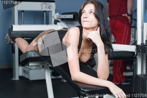 Image of Girl in fitness center
