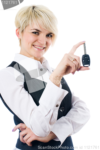 Image of Woman with car key