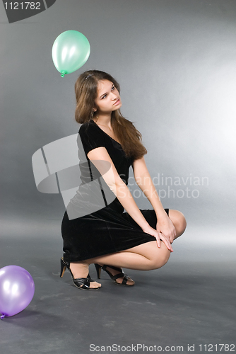 Image of Woman with balloons