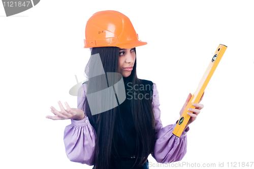 Image of Girl with level