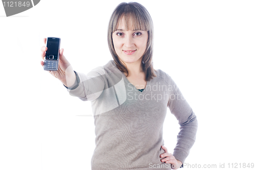 Image of Girl with mobile phone
