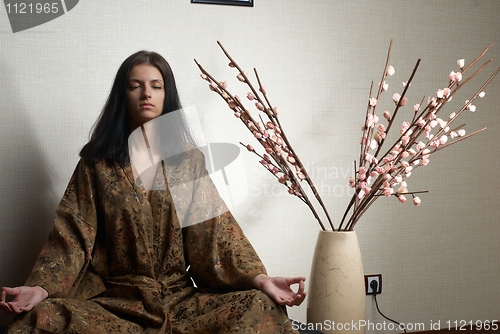 Image of Meditative girl