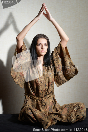 Image of Meditative girl