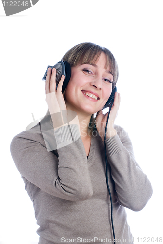 Image of Woman listening music