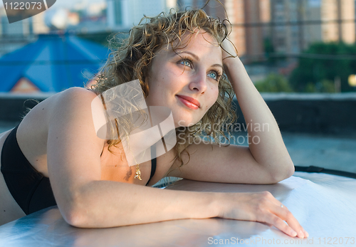 Image of Girl on roof