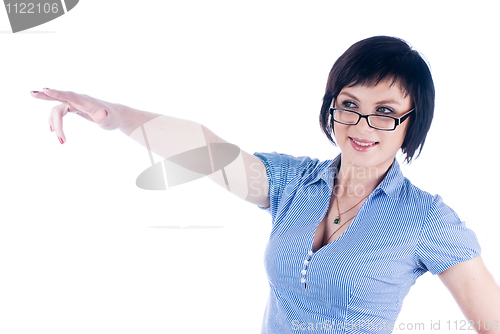 Image of Woman with pointing finger
