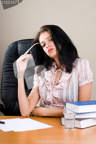 Image of Lady-boss in office