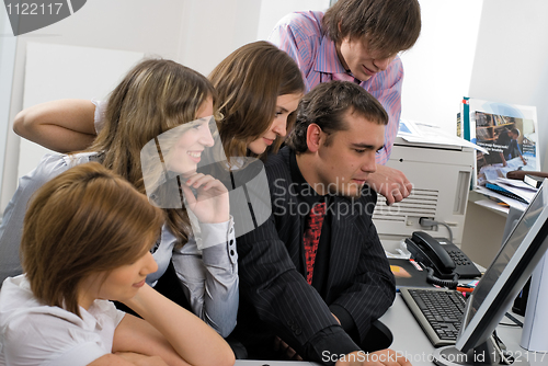 Image of Young business team