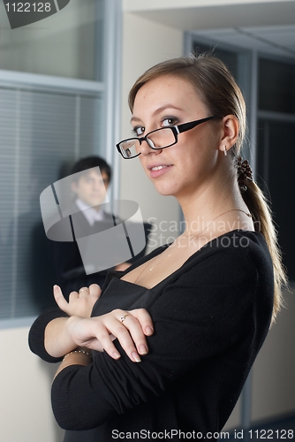 Image of Businesswoman with her team