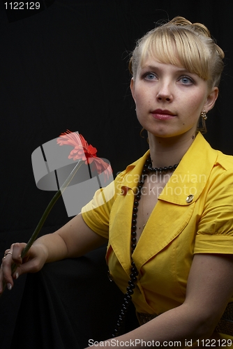Image of Girl and flower