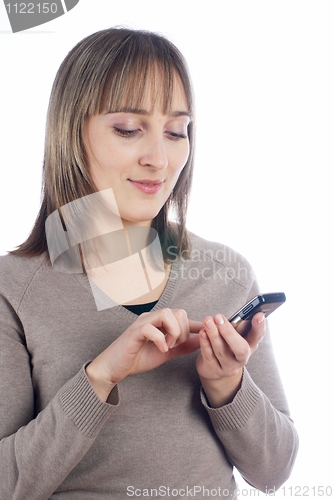 Image of Girl with mobile phone