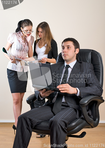Image of Businessman with laptop