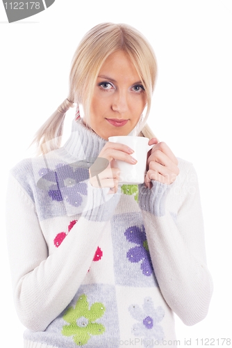 Image of Girl with cup of coffee