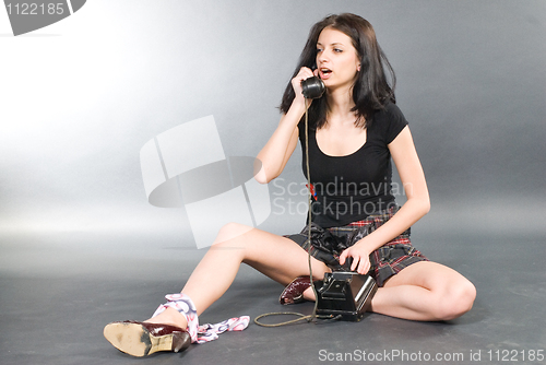 Image of Woman and phone