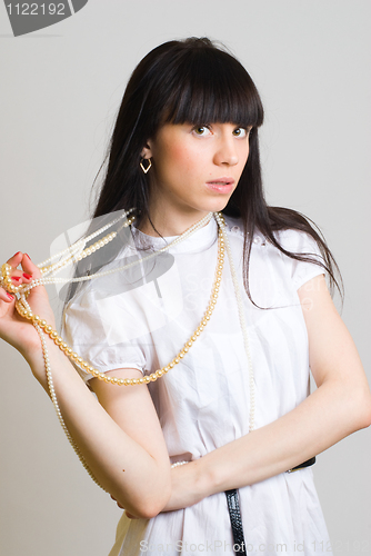 Image of Woman with beads