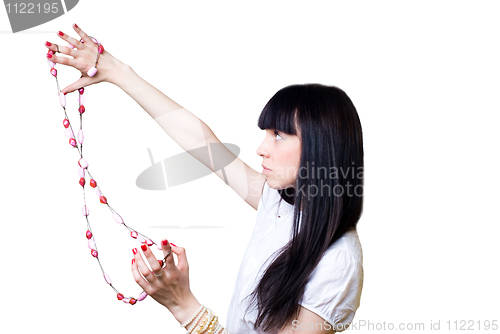 Image of Woman with beads