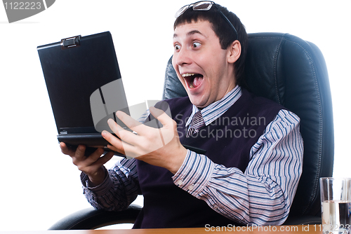 Image of Surprised businessman