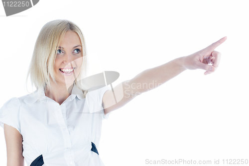 Image of Woman with pointing finger