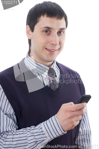 Image of Businessman with mobile phone