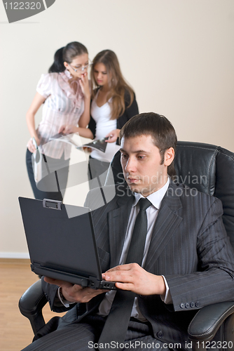 Image of Businessman with laptop