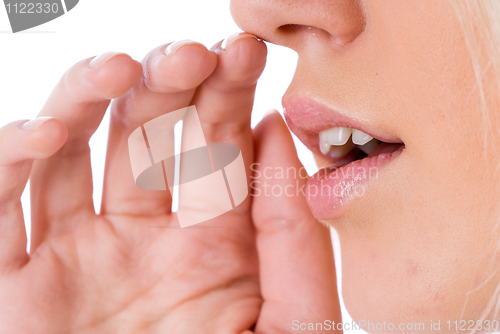 Image of Whispering woman