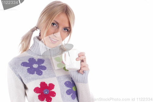 Image of Girl with cup of coffee