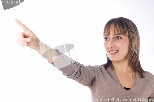 Image of Woman with pointing finger