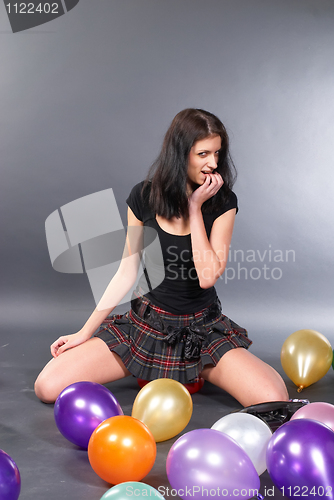 Image of Woman with balloons