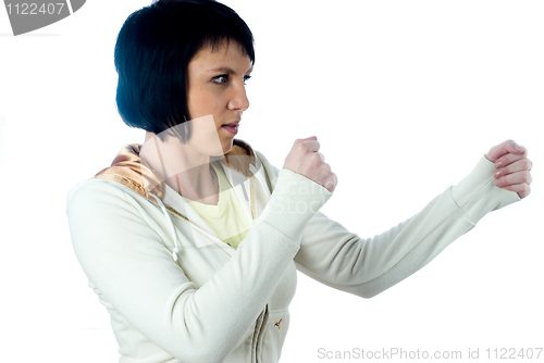 Image of Girl with fists