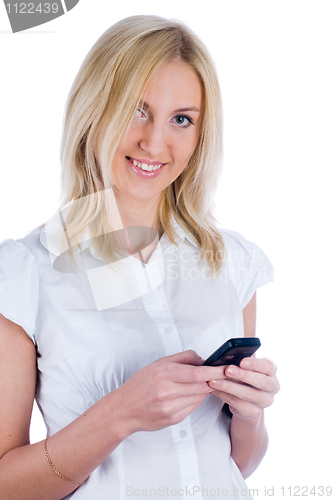 Image of Girl writing sms