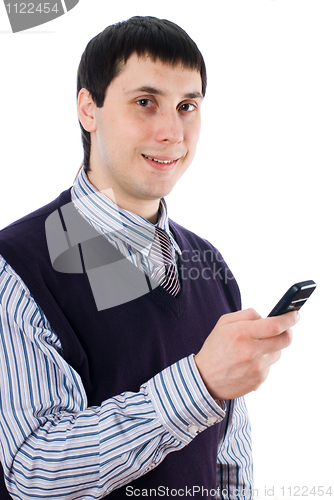 Image of Man with mobile phone
